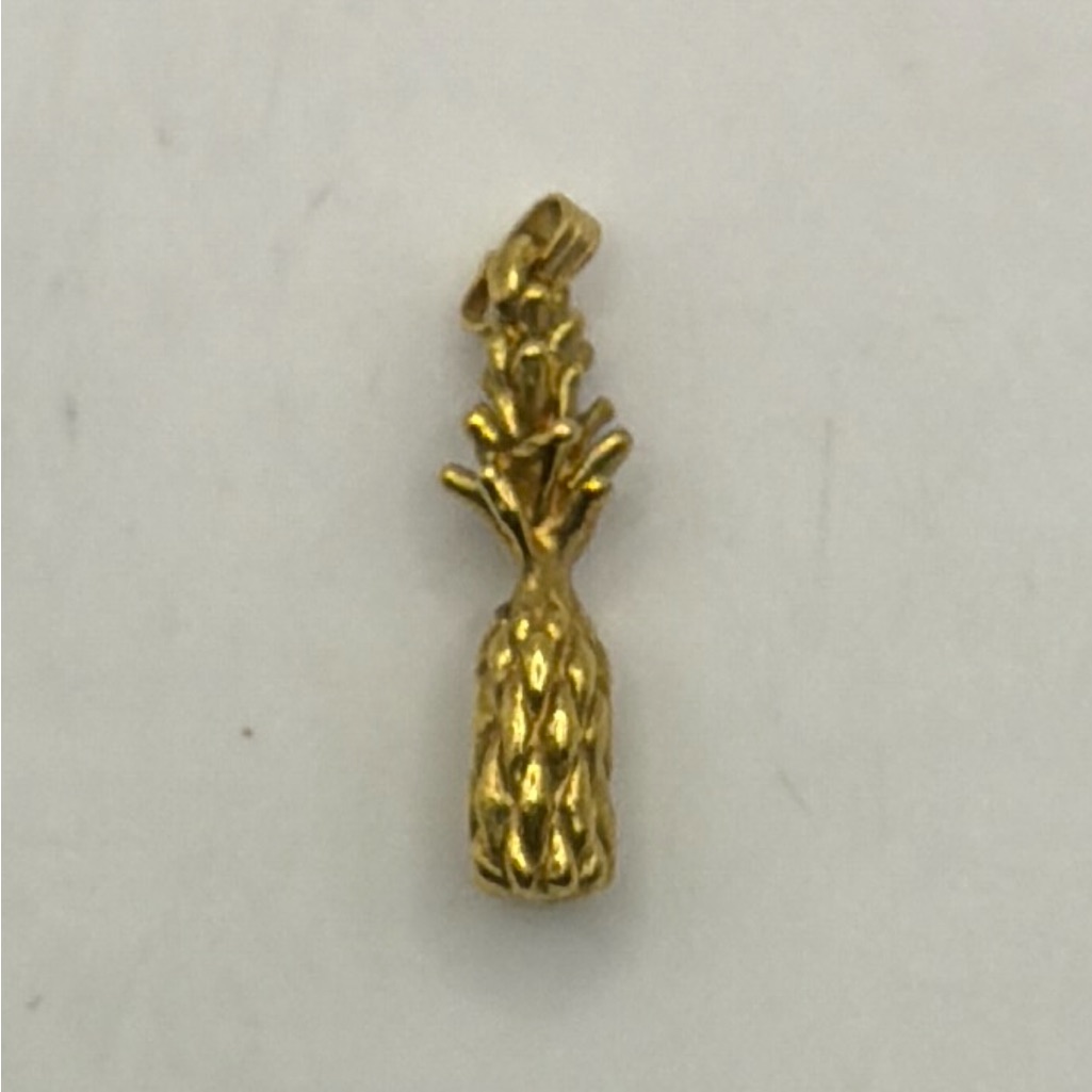 Mini Skinny Pineapple Gold Tone Pendant Necklace Charm Jewelry Accessory